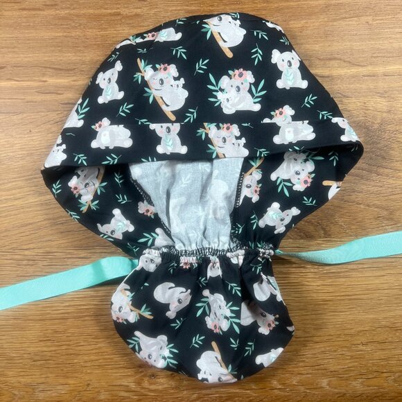 3 Ponytail scrub caps bundle scrub hats surgical caps ponytail scrub hats - Picture 4 of 10